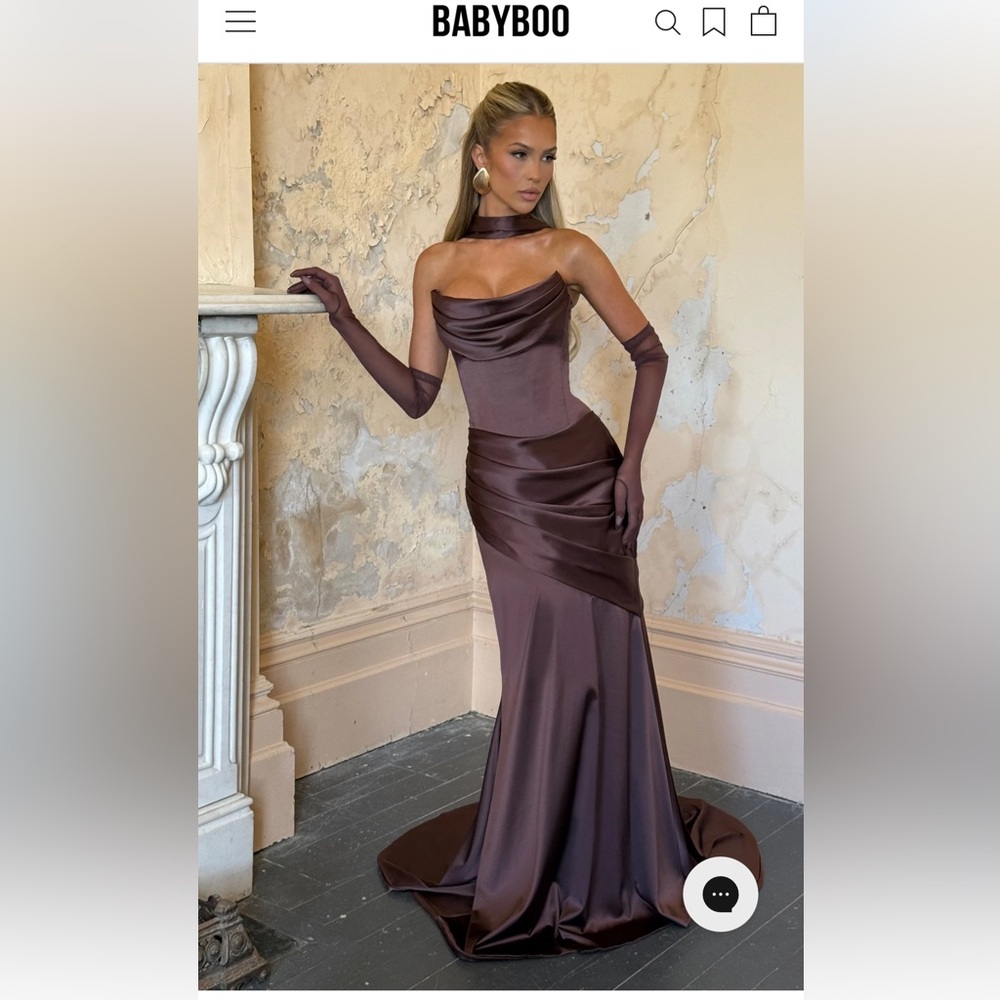 Kensington maxi dress plum brown by Babyboo